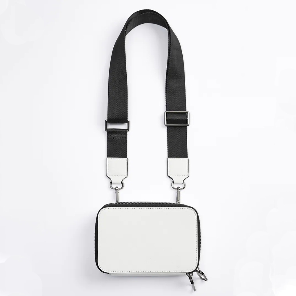 China Custom Saffiano Leather Mens Rectangular Mini Crossbody Bag